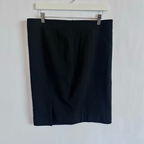 BURBERRY WOOL BLEND LINED PENCIL SKIRT MADE IN ITALY BLACK SIZE 10 LIGHTWEIGHT - Picture 14 of 15